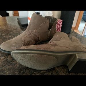 Tan ankle booties